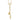14K Gold Polished Heart Y-Necklace with Dangle Cross and Medal - Image 1