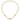 14K Polished Linked Circles with Chain 5-Station 17 inch Necklace - Image 3