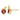 14K Gold Heart-Shaped Garnet & Peridot Apple Post Earrings - Image 1