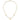 14k Gold Polished Circle & Paper Clip Link 3-Station Necklace, 16.75 - Image 4