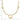 14k Gold Polished Circle & Paper Clip Link 3-Station Necklace, 16.75 - Image 5