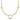 14k Gold Polished Circle & Paper Clip Link 3-Station Necklace, 16.75 - Image 1