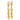 14k Gold Chain Link Dangle Earrings with Polished and Brushed Finish - Image 2