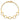 14K Gold Textured Circle and Bar Bracelet - 7.5 Inch Statement Piece - Image 4