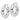 14k White Gold Polished Round Tube Hoop Earrings - Image 2