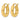 14k Gold Polished Tube Hoop Earrings - Modern Statement Style - Image 2