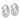 14k White Gold Polished Tube Hoop Earrings - Modern Statement Style - Image 3