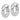 14k White Gold Polished Tube Hoop Earrings – Trendy Lightweight Design - Image 2