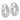 14k White Gold 5x20mm Polished Tube Hoop Earrings - Image 3
