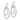 14K White Gold Polished Double Oval Earring Jackets for Trendy Looks - Image 2