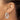14k White Gold Polished Tube Hoop Earrings - 30mm Statement Style - Image 2