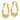 14k Gold Polished Ram Hoop Earrings for Bold Style - Image 1
