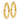 14K Gold Polished Tube Hoop Earrings - Chic Statement Style - Image 1