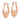 14k Rose Gold Polished Claddagh Hoop Earrings - Image 1
