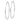 14k White Gold 3x90mm Lightweight Diamond-cut Tube Hoop Earrings - Image 1