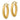 14K Gold Diamond-Cut Oval Hoop Earrings - Sleek Modern Style - Image 2