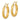 14K Gold Textured Hoop Earrings with Modern Design - Image 2