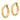 14K Gold Polished & Diamond-Cut Hoop Earrings – Chic Everyday Must-Have - Image 2