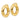 14k Gold Polished Diamond-Cut Round Tube Hoop Earrings - Image 2
