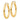 14k Gold Polished Oval Tube Hoop Earrings - Image 2