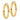 14k Gold Round Tube Hoop Earrings - Modern Statement Style - Image 1