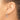 14k White Gold 2x20mm Satin Diamond-cut Round Tube Hoop Earrings - Image 2