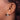 14k White Gold Diamond-Cut Satin Hoop Earrings - 15mm - Image 2