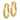 14k Gold Satin Diamond-Cut Round Tube Hoop Earrings - Image 1