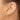 14k Gold Satin Diamond-Cut Round Tube Hoop Earrings - Image 2