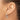 14k White Gold Diamond-Cut Round Tube Hoop Earrings - Image 2