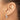 14k White Gold Diamond-Cut Round Tube Hoop Earrings - Image 2
