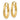 14k Gold Diamond-Cut Round Tube Hoop Earrings - Chic Everyday Style - Image 1