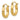 14k Gold Satin Diamond-Cut Round Tube Hoop Earrings - Image 1