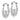 14k White Gold Claddagh Hoop Earrings - Image 1