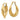 14k Gold Fancy Hoop Earrings for Effortless Style - Image 1