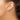 14K Gold and Rhodium Diamond-Cut 3x25mm Hoop Earrings - Image 2