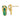 14k Gold Polished Blue Opal Flip Flop Post Earrings - Image 1