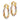 14k Tri-Color Twisted Hoop Earrings - Polished 2.5mm Statement Style - Image 1