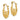 14k Gold Claddagh Hoop Earrings - Polished and Satin Finish - Image 1