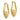 14k Gold Claddagh Hoop Earrings - Polished & Satin Finish - Image 1