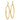 14k Gold Tube Dangle Hoop Earrings - Modern Statement Style - Image 1
