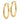 14k 2.5x25mm Lightweight Diamond-cut Oval Tube Hoop Earrings - Image 1