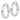 14k White Gold Polished Tube Hoop Earrings - Modern Chic Style - Image 1