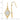 14K and White Rhodium Diamond-Shape Filigree Dangle French Hook Earrings - Image 3