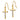 14k Two-Tone Crucifix Earrings for Modern Style - Image 1