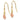 14K Two-Tone Plumeria Dangle Earrings for Effortless Style - Image 1
