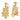 14K Gold Sand Castle Dangle Earrings with 3-D Shovel Detail - Image 2