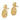 14K Gold Textured Pineapple Post Earrings for a Fun, Trendy Look - Image 2