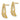 14K Gold Diamond-Cut Heart J-Hoop Earrings for Trendy Vibes - Image 2