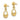14K Gold 3D Mini Basket Drop Earrings - Image 2